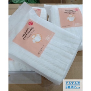 <FREESHIP> Bông tẩy trang cotton pad 3 lớp Lameila 222 miếng 100% bông tự nhiên