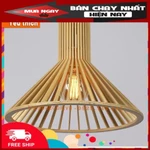 ĐÈN GỖ THẢ TRẦN QUÁN CAFÉ, NHÀ HÀNG Đèn gỗ thả trần gia công trang trí nhà và decor quán cafe bền đẹp, độc, lạ hiện đại — ảnh 1