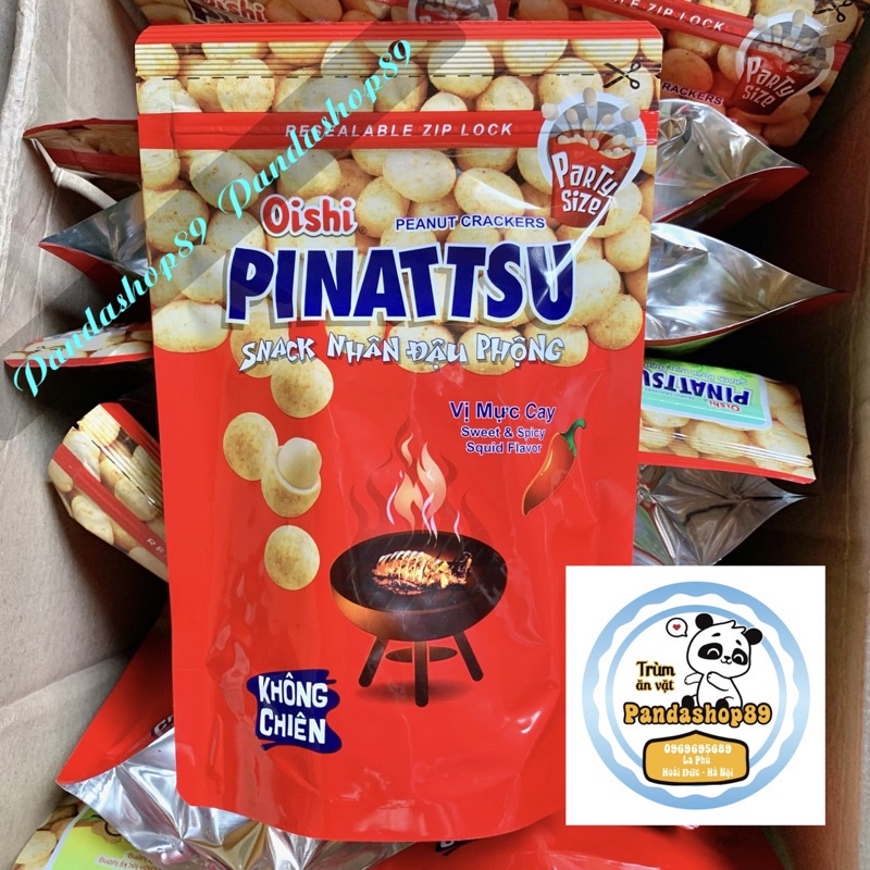 Snack nhân đậu phộng Oishi Pinattsu không chiên (gói 85g) | Shopee Việt Nam