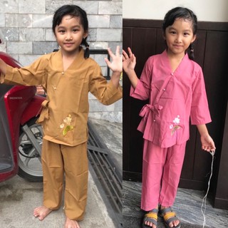 Sen Nơ Thêu Bé Gái # Quần Áo Bé Đi Chùa