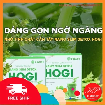 [Freeship 50K] Tinh chất cần tây Nano Slim Detox Hogi hỗ trợ giảm cân, tinh chất cần tây giúp thải độc, thanh lọc cơ thể