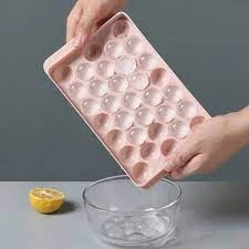 KHAY LÀM ĐÁ 33 VIÊN HÌNH TRÒN CÓ NẮP ĐẬY