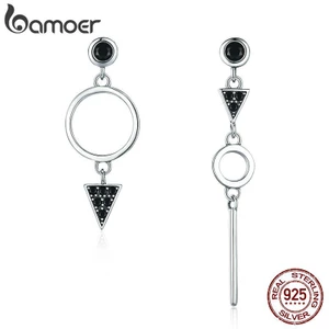 Khuyên tai BAMOER bạc 925 thời trang Hàn Quốc
