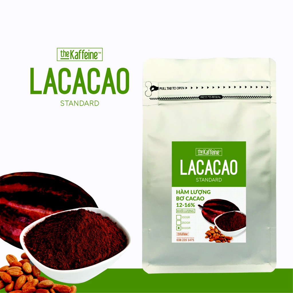[Mã BMLTA35 giảm đến 35K đơn 99K] Bột Cacao Nguyên Chất LACACAO STANDARD 100g The Kaffeine