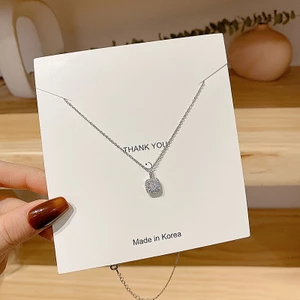 Vòng Cổ Choker Bằng Titan Đính Đá Zircon Đơn Giản Sang Trọng