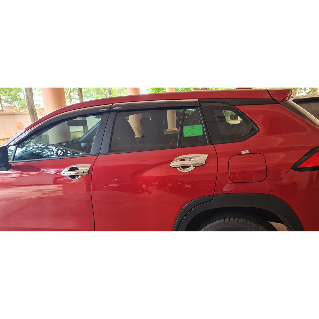 Vè che mưa xe Toyota Corolla CROSS 2020 - 2021 - 2022- 2023-2024 viền chỉ INOX cao cấp