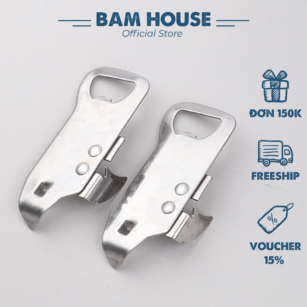 Ảnh Dụng cụ khui đồ hộp, khui chai Bam House chất liệu thép đa năng tiện lợi cao cấp KDH01 1