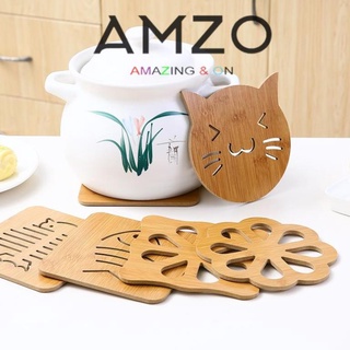 AMZO_MIẾNG LÓT NỒI BẰNG GỖ CÁCH NHIỆT CHỐNG TRƠN TRƯỢT TIỆN DỤNG NHIỀU HÌNH - GIAO NGẪU NHIÊN