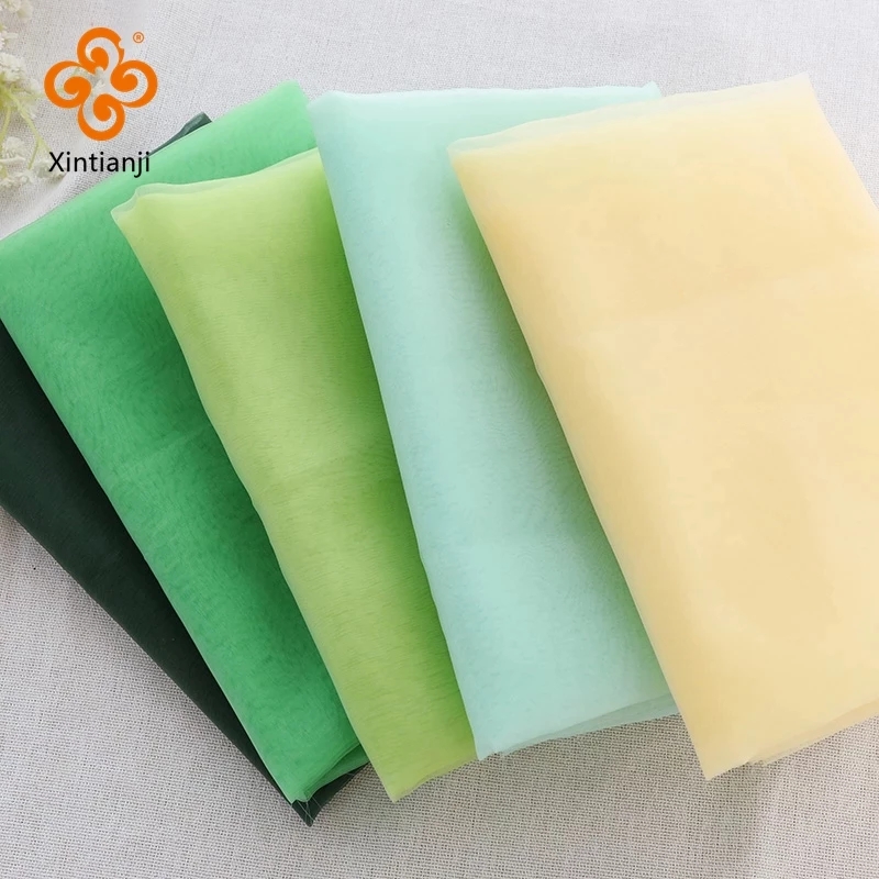 1 Sân Vải Organza Polyester Chắp Vá Vải Cho Váy Búp Bê Vải Và Trang Trí Đám Cưới Organza TJ0031