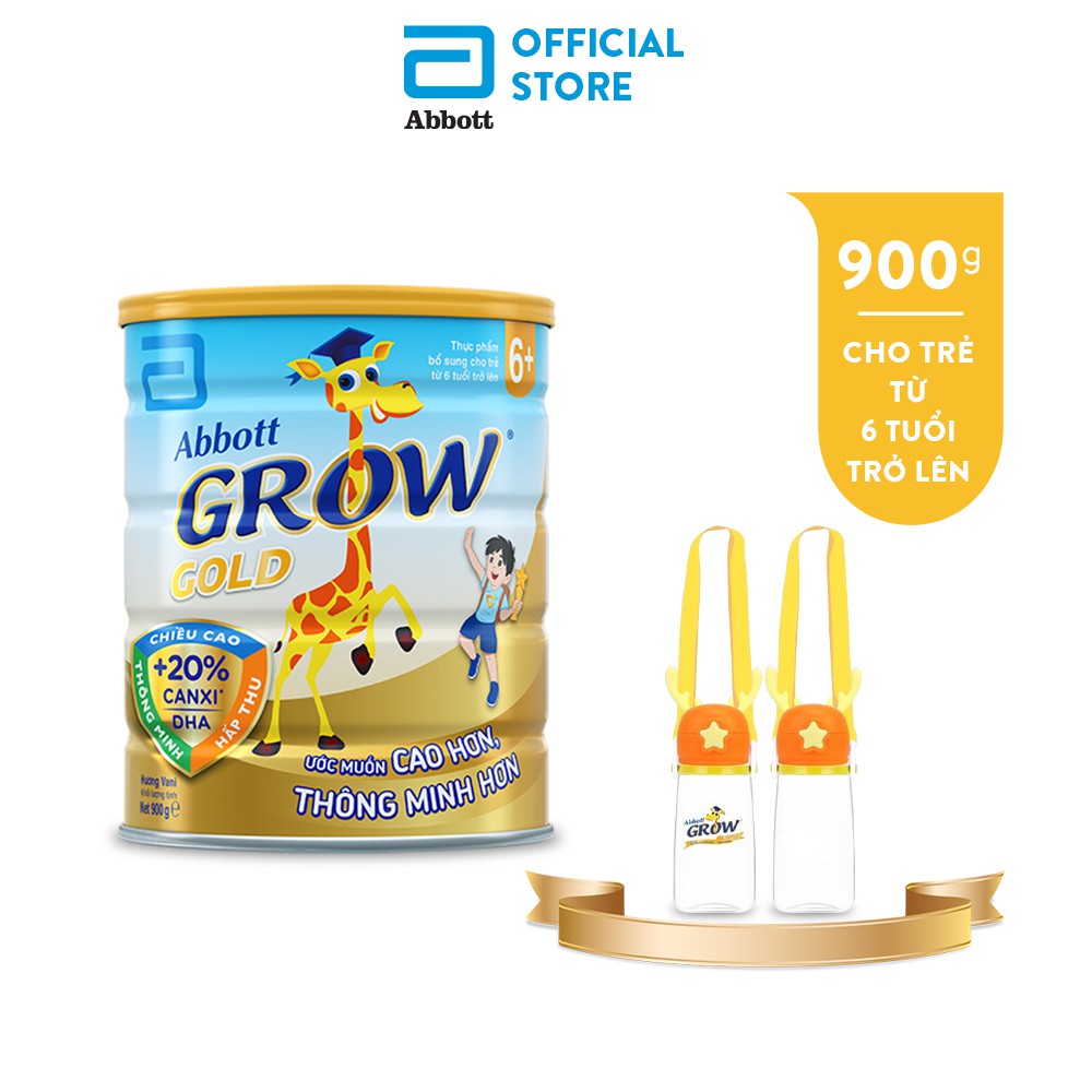 [Tặng bình nước Grow] Sữa bột Abbott Grow 6+ 900g/lon | Shopee Việt Nam