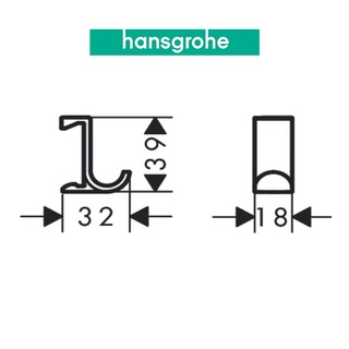 Móc Treo Khăn Đôi Hansgrohe WallStoris 27914 Lắp Đặt Không Khoan Linh Hoạt Chính Hãng Đức