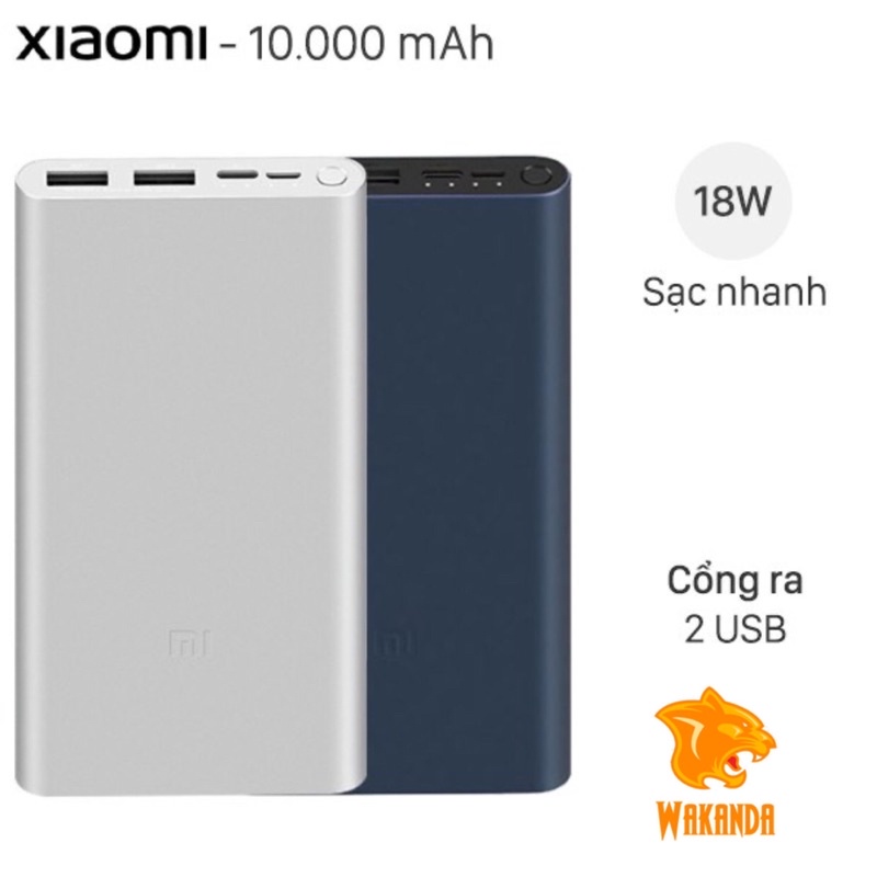 SẠC DỰ PHÒNG XIAOMI MI GEN 3 10000Mah (Micro & Type C) | Shopee Việt Nam