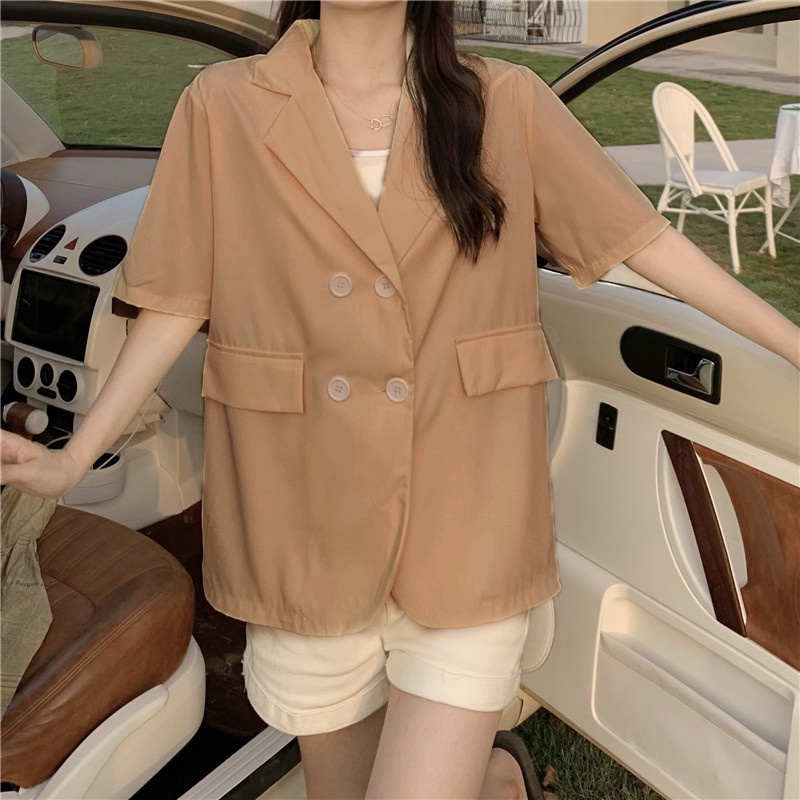 Áo khoác Blazer UNDERCOOL 1 lớp ngắn tay form rộng xinh xắn K31 - AV08