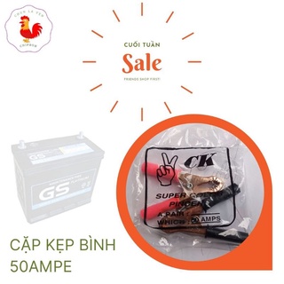 Kẹp bình ắc quy bán lẻ 75A 1 cặp đỏ và đen thông dụng