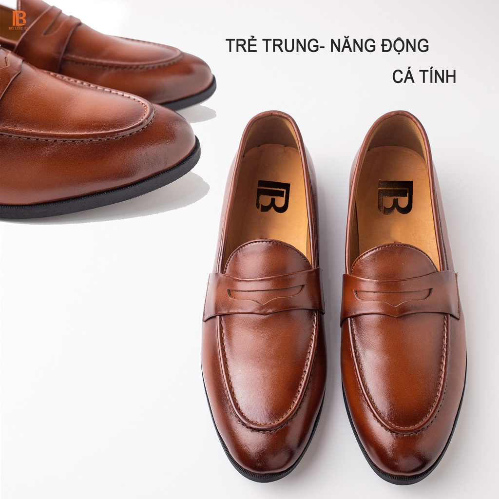 Ảnh Giày lười nam da bò nappa cao cấp G120 Bụi leather hộp sang trọng Bảo hành 12 tháng 3