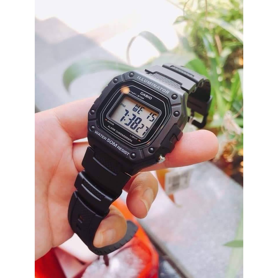 Ảnh Đồng Hồ Nam Casio Dây Nhựa Trẻ Trung W-218H-1AVDF Chính Hãng 4