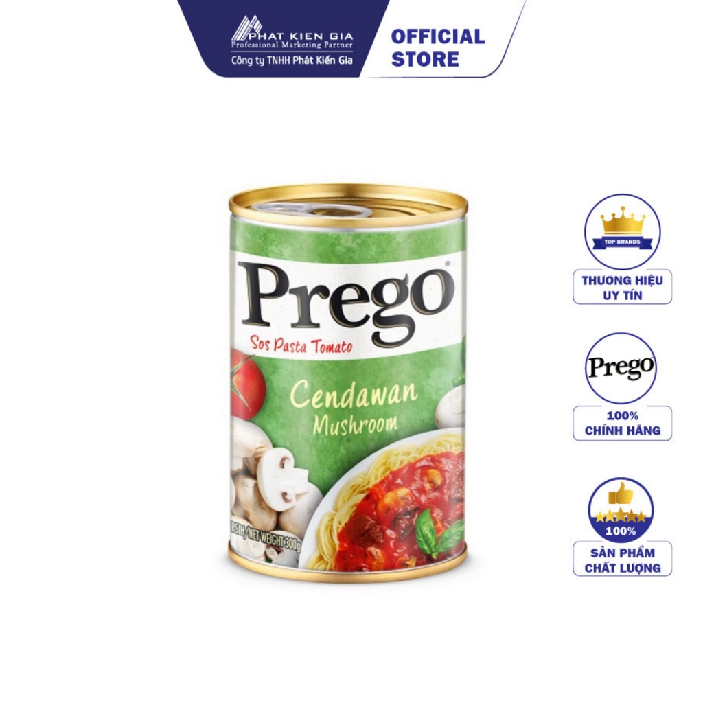 Sốt Mì Ý Cà Chua & Nấm Prego 300g (Thương Hiệu Mỹ - SX Malaysia) - Date 21/12/2023