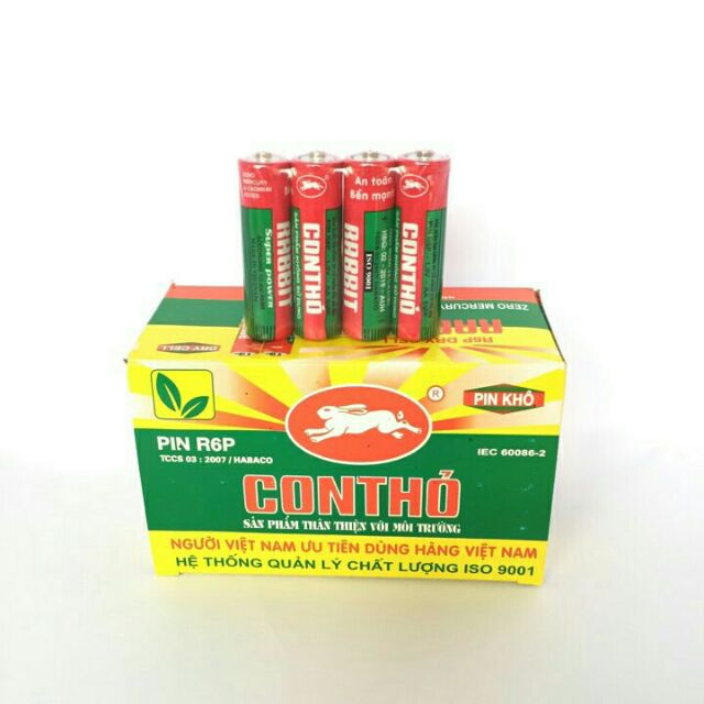 Pin tiểu AA con thỏ ( Vỉ 4 cục) | Shopee Việt Nam