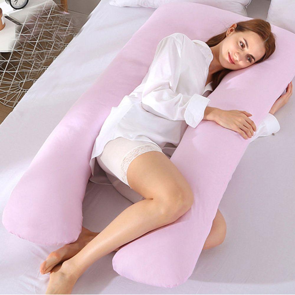 Gối hình chữ U NKSFX Vỏ gối bà bầu kiểu chữ U bằng vải Cotton