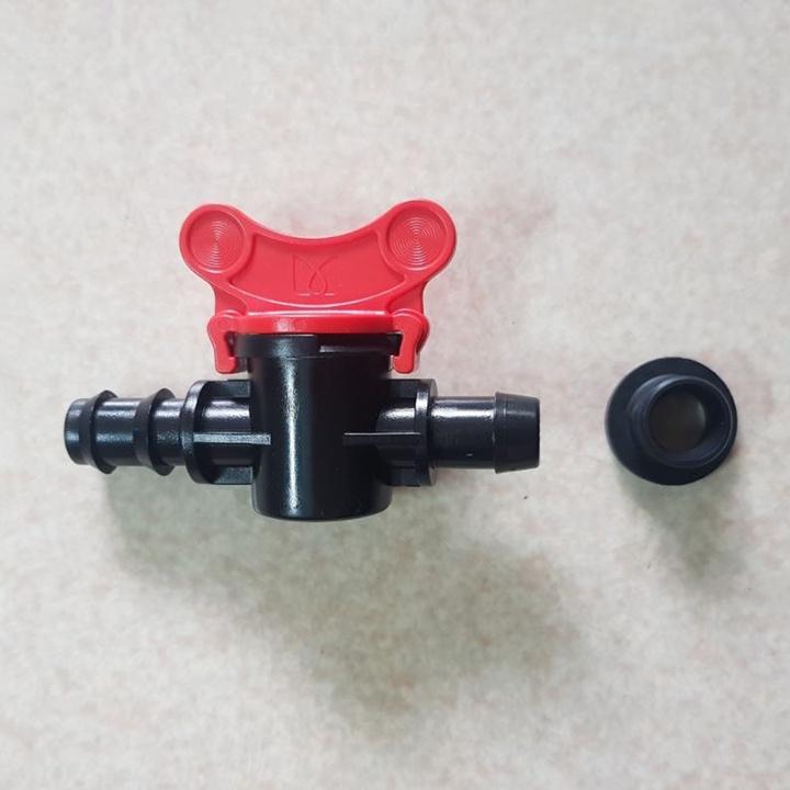 Van khởi thủy ống LDPE 16mm, 20mm, 25mm ,32mm kèm ron cao su van khóa ống tưới