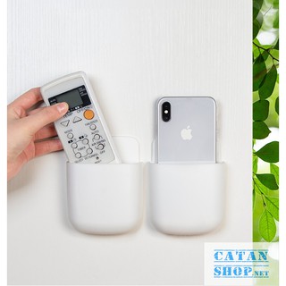 Hộp treo sạc điện thoại, kệ treo điều khiển máy lạnh, tivi, đồ dùng dán tường đa năng tiện lợi GD462-hoptreosac