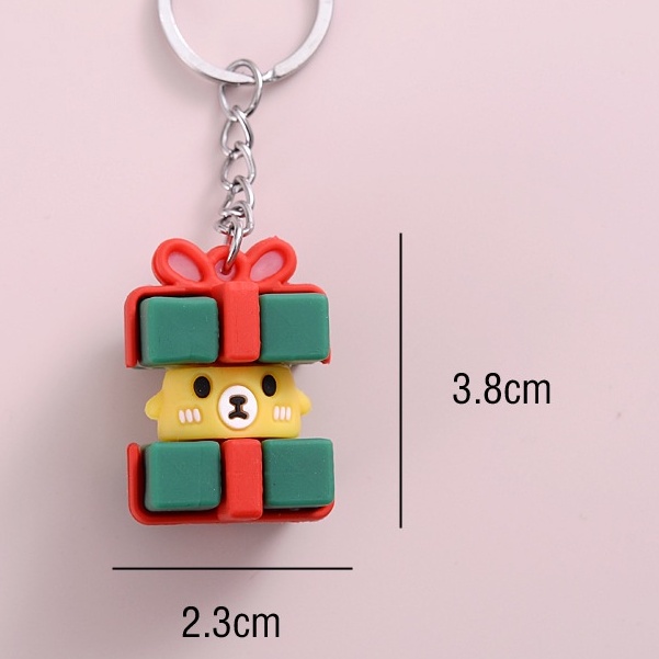 Móc Khóa Hộp Quà Động Vật 2.3*3.8Cm