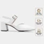 Giày sandal cao gót bít mũi 5 phân khoét tim Annmodels gót vuông hậu mới kiểu dáng Hàn Quốc_SD026_HG02