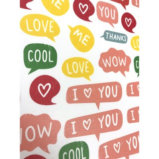 Sticker nổi chủ đề tình yêu trang trí khung ảnh, lovebox, scrapbook...