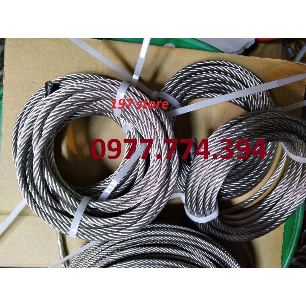 5 mét Dây Cáp INOX 304 chịu lực cao hàng xịn Dây cáp inox 5 ly 4 ly 3 ...