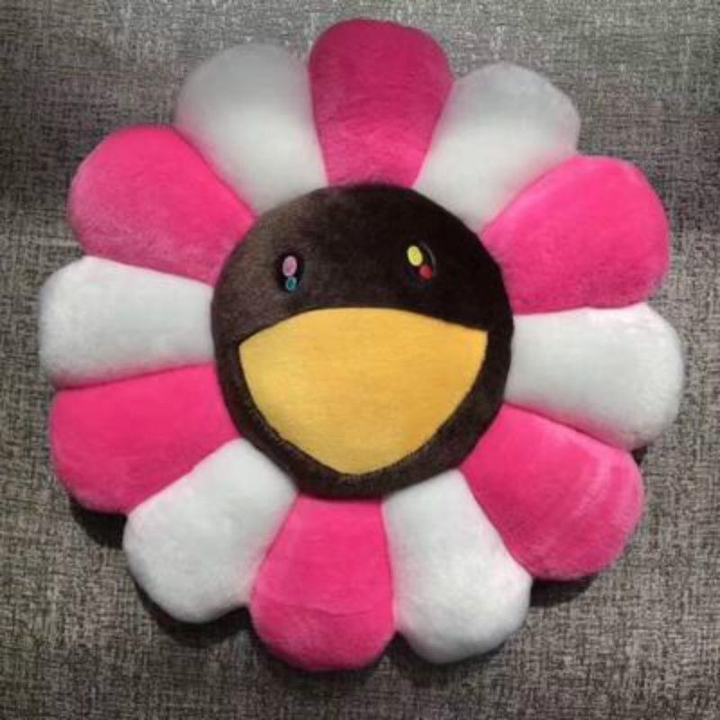 Gối hoa cầu vồng Takashi Murakami 40cm nhồi bông đầy màu sắc cho trẻ em nhồi bông