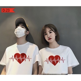 Áo cặp nam nữ, đồ đôi in hình dễ thương không bong tróc đi chơi-PINK
