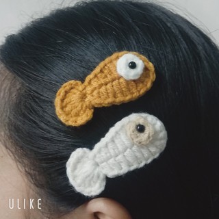 Kẹp tóc con cá Nemo xinh xắn cho nữ và bé gái 5.5cm| Cặp tóc mái len đáng yêu |Shop Rô Handmade