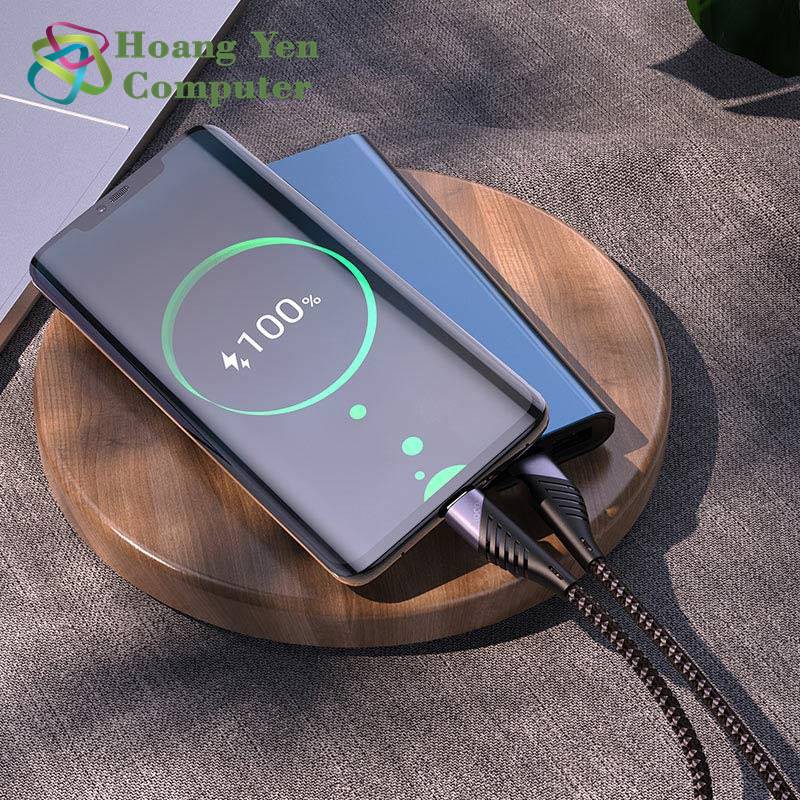 Cáp Sạc Nhanh 60W Hoco U95 TYPE C to TYPE C Dài 1.2M - BH 6 Tháng 1 đổi 1 (MÀU SẮC NGẪU NHIÊN) - Hoàng Yến Computer