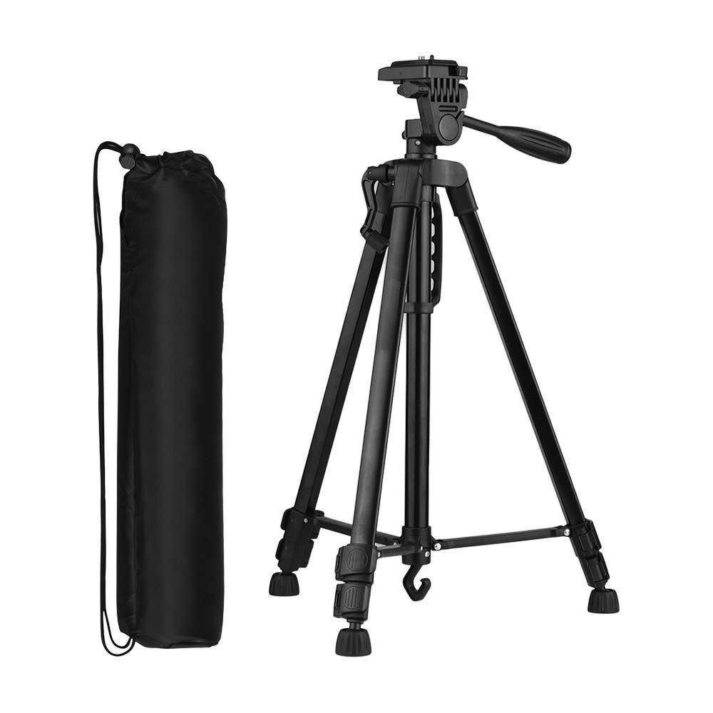 Giá đỡ gậy chụp hình chân cho điện thoại máy ảnh hợp kim Tripod 3366 kéo  cao 1m5 xoay 360 -Hàng mới