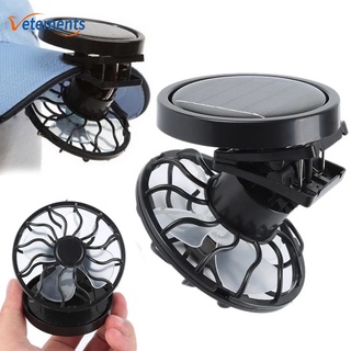 Quạt Mini Năng Lượng Mặt Trời Kèm Kẹp Nón Tiện Dụng Khi Đi Cắm Trại