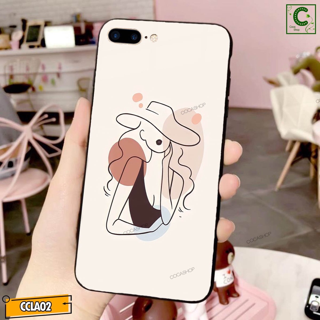 Cô nàng dịu dàng - Ốp lưng iphone mặt kính in hình cực đẹp siêu bền - 6/6plus/6s/6splus/7/7plus/8/8plus/x/.....