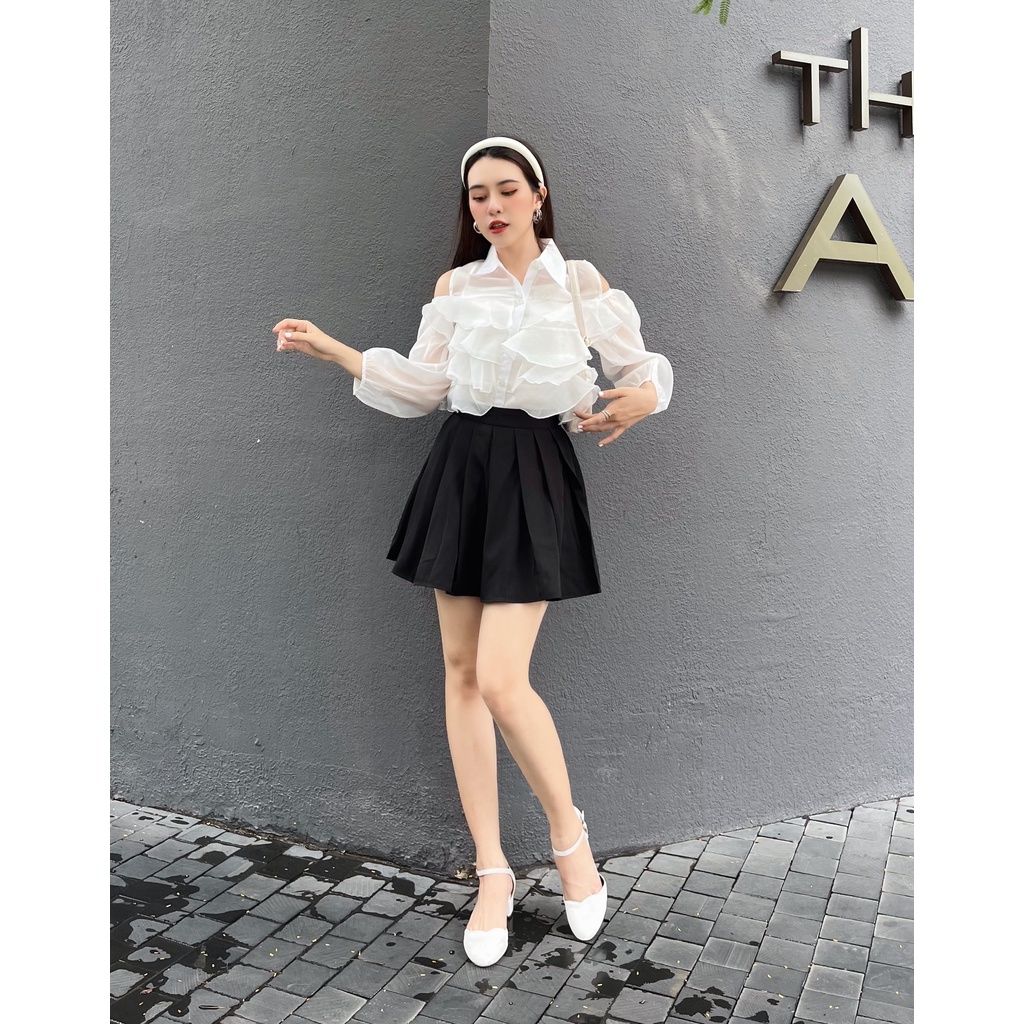 SET TO BA MÓN ÁO VÀ CHÂN VÁY XẾP LY CỰC XINH - MAYCHA SET