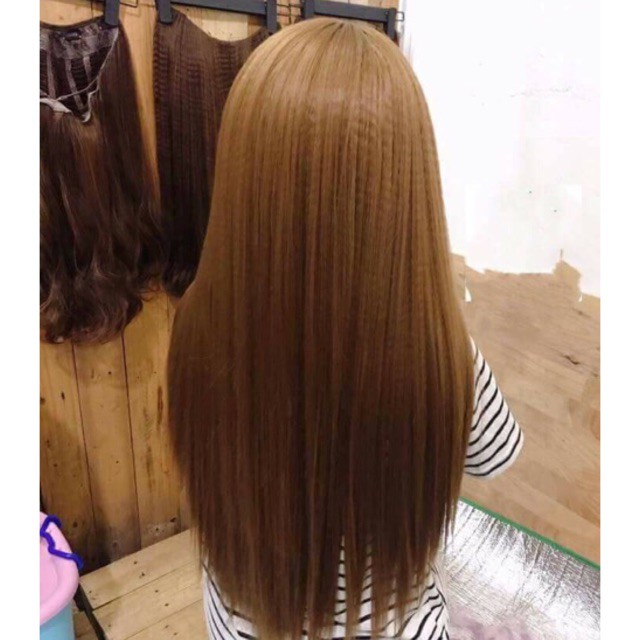 [HÀNG SIÊU CẤP] TÓC GIẢ BỘ NGUYÊN ĐẦU THẲNG DÀI LƯỚI HOA CAO CẤP TẶNG LƯỚI