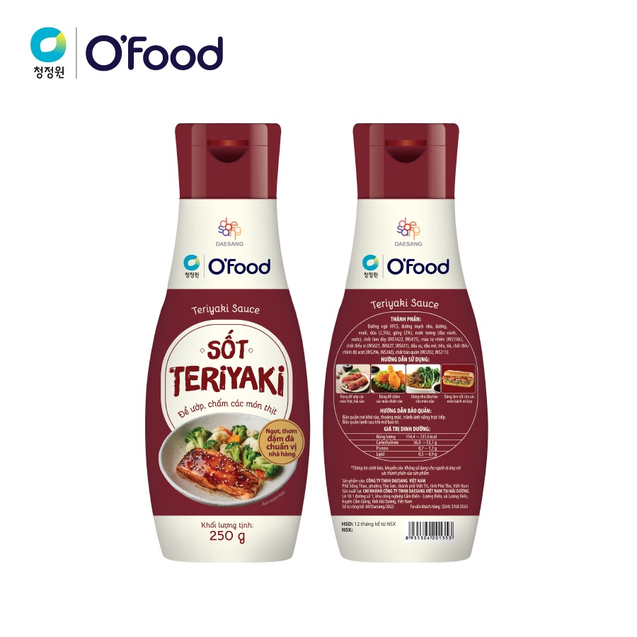 Ảnh Sốt teriyaki hoàn chỉnh O'food chai 250g 2