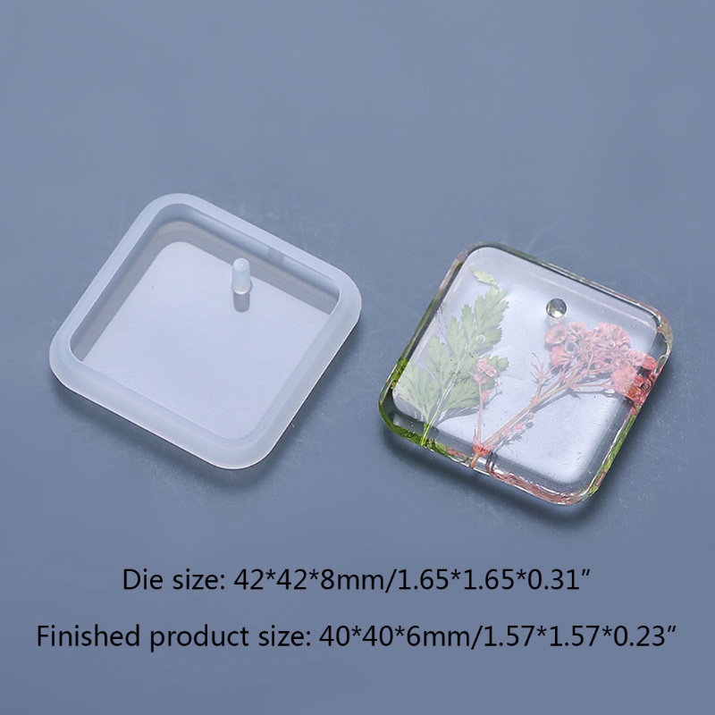 [SUIT] Khuôn silicon đục lỗ bằng nhựa pha lê UV Hình học Trái tim tình yêu Hình tròn hình elip Hình chữ nhật hình Penda
