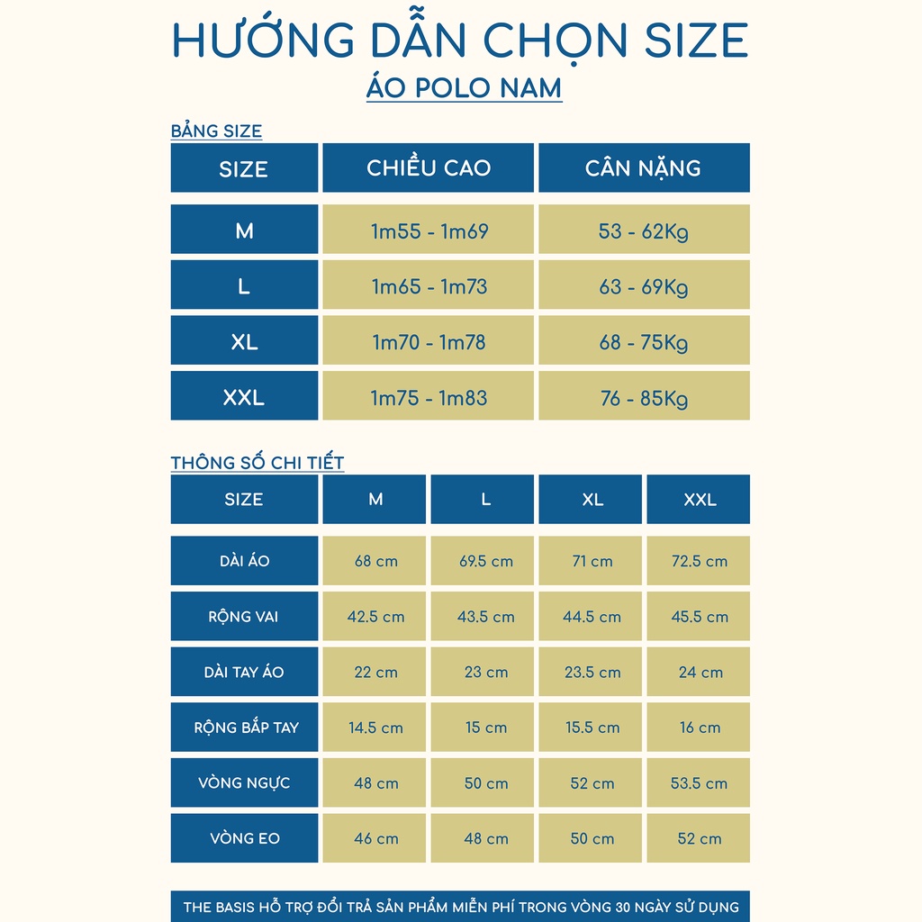Mô tả Áo Polo nam BASIS màu mới, vải CVC cá sấu 4 chiều dày dặn, co giãn Leevus APL37 - 3