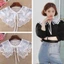 Áo Sơ Mi KANGN Cổ Giả Vintage Cotton Ren Quần Áo Phụ Kiện