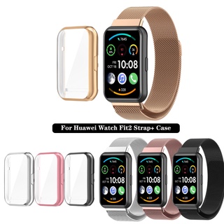 Ốp Bảo Vệ Bằng Thép Không Gỉ Kèm Dây Đeo Cho Đồng Hồ Thông Minh Huawei Watch Fit 2 Fit2