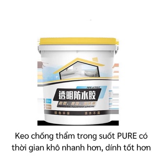 Keo Chống Thấm - Keo Quét Chống Thấm Trong Suốt PURE Chống Dột Mái Tôn, Sàn Nhà 9086 [FREESHIP]