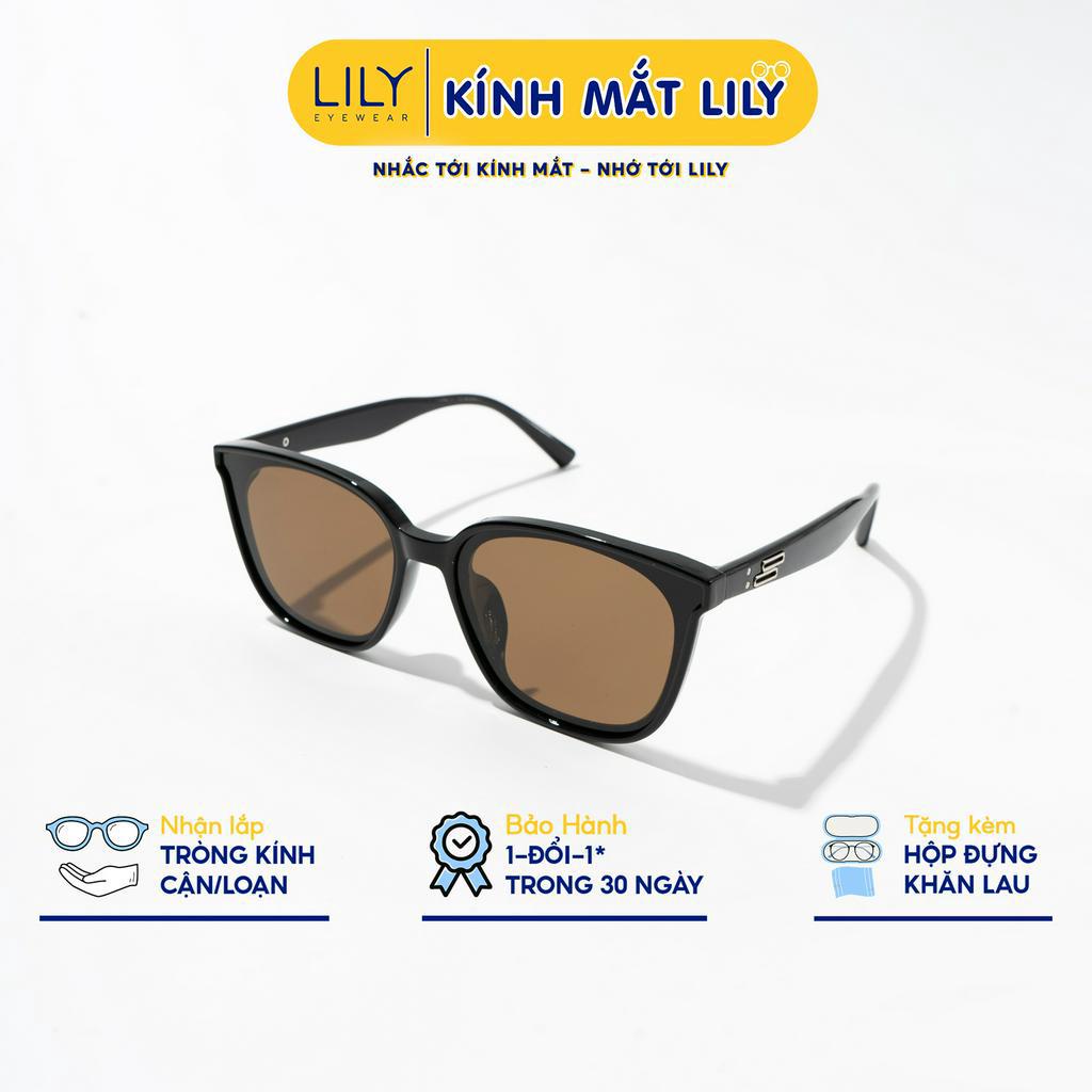 Kính mát nam nữ LILYEYEWEAR chống tia UV400 thiết kế mắt vuông dễ đeo màu sắc thời trang 030
