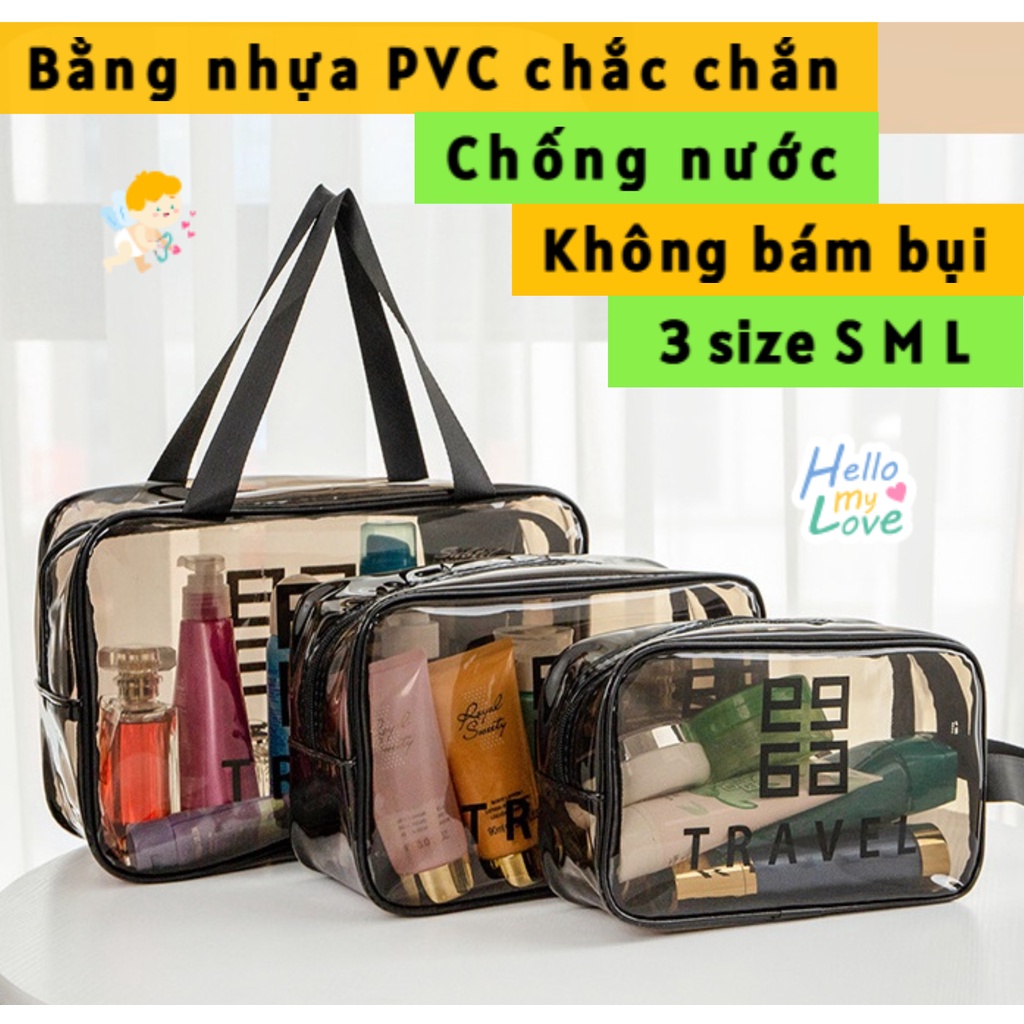 Túi nhựa trong PVC chống nước đựng mỹ phẩm tiện lợi, dung khi đi du ...