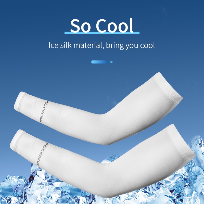 ROCKBROS Găng Cánh Tay Chống Nắng Bằng Lụa Lạnh Thoáng Khí RockBros