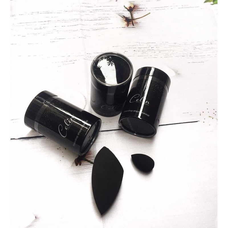 Mút tán nền hình giọt nước Water drop Celin chính hãng, không thấm hút kem.