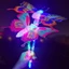 OXXGGKAO Công Chúa Cây Đũa Phép Nhấp Nháy Magic LED Stick Đồ Chơi Cho w Dazzling Ánh Sáng Pha Lê Dạ Quang Trẻ Em Bé Gái Ủng Hộ Rave Ral