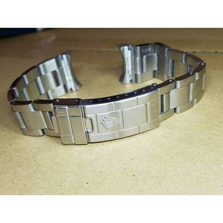 Cho 20 Mm Vintage Submariner ROLEX 14060 16610 16800 Bạc Chắc Chắn Đường Cong Cuối Thép Đồng Hồ Vòng Tay